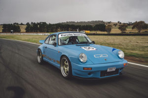 Historic 1978 Porsche 911 on the track